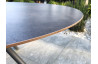 Table de jardin ronde PILAT 129 cm avec plateau HPL Anthracite 6 personnes PARIS GARDEN