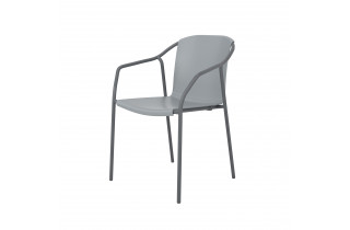 Fauteuil de jardin empilable ROD en aluminium laqué EZPELETA