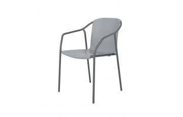 Fauteuil de jardin empilable ROD en aluminium laqué EZPELETA