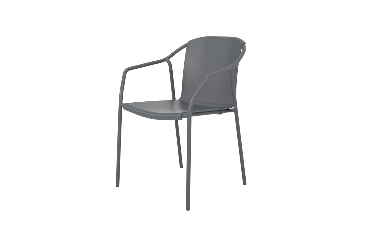 Fauteuil de jardin empilable ROD en aluminium laqué EZPELETA Fauteuil de jardin empilable ROD en aluminium laqué EZPELETA