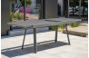 Table de jardin extensible STOCKHOLM en aluminium avec rallonge manuelle Anthracite 6/8 personnes DCB GARDEN