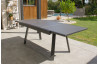 Table de jardin extensible STOCKHOLM en aluminium avec rallonge manuelle Anthracite 6/8 personnes DCB GARDEN