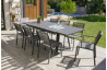 Table de jardin extensible STOCKHOLM en aluminium avec rallonge manuelle Anthracite 6/8 personnes DCB GARDEN