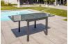 Table salon de jardin extensible en alu/verre pour 4 personnes DCB Garden TOLEDE gris anthracite