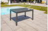 Table salon de jardin extensible en alu/verre pour 8/10 personnes DCB Garden TOLEDE gris anthracite