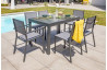 Table salon de jardin extensible en alu/verre pour 8/10 personnes DCB Garden TOLEDE gris anthracite