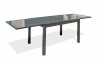 Table salon de jardin extensible en alu/verre pour 8/10 personnes DCB Garden TOLEDE gris anthracite