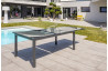 Table salon de jardin extensible en alu/verre pour 12 personnes DCB Garden TOLEDE gris anthracite