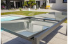 Table salon de jardin extensible en alu/verre pour 12 personnes DCB Garden TOLEDE gris anthracite