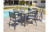 Table salon de jardin extensible en alu/verre pour 12 personnes DCB Garden TOLEDE gris anthracite