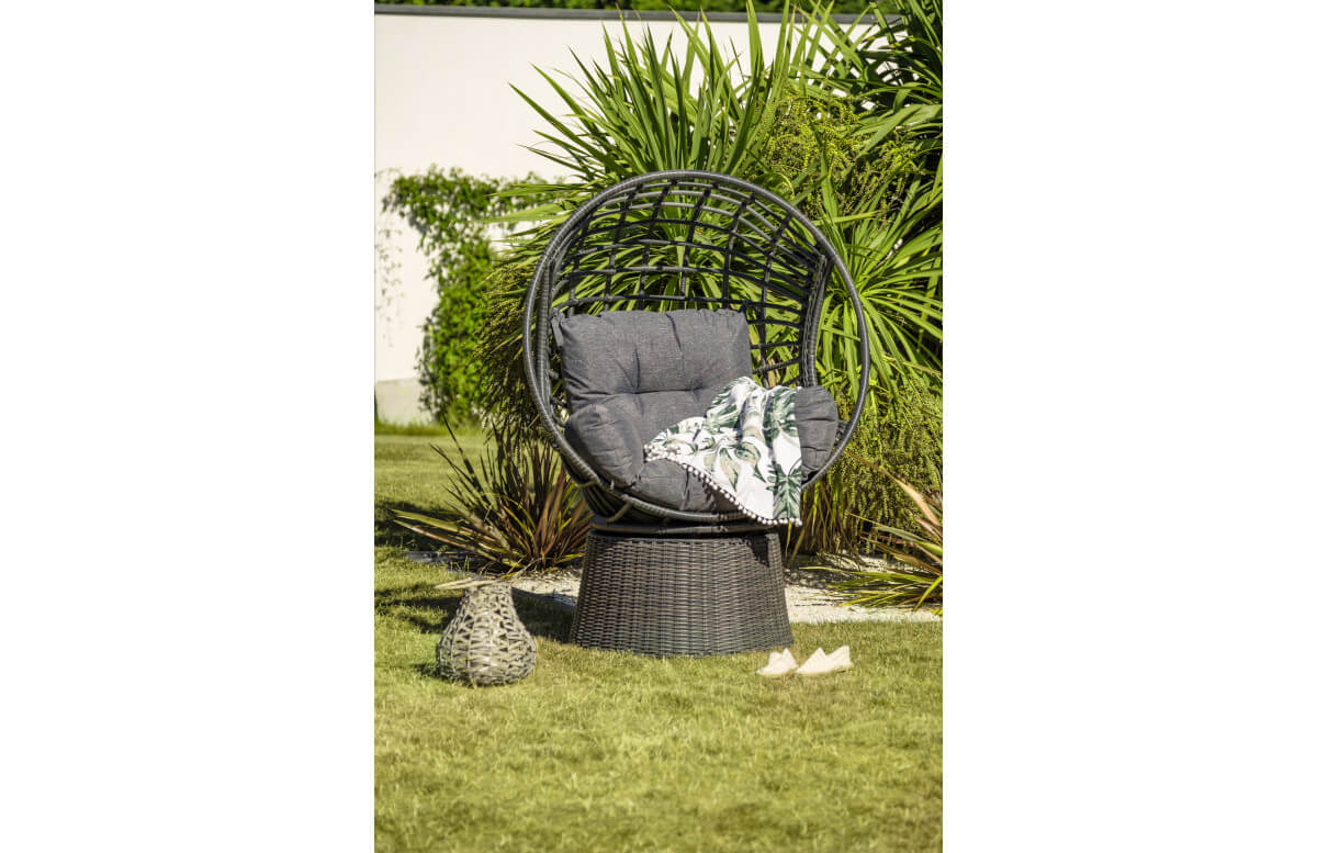 Fauteuil de jardin suspendu œuf en résine tressée DCB Garden WALLIS