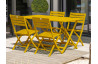 Table salon de jardin pliante pour 4 personnes en aluminium et rectangulaire MARIUS CITY GARDEN