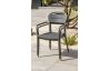 Fauteuil de jardin empilable MADELIA en aluminium Anthracite CITY GARDEN