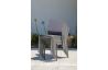 Chaise de jardin empilable STOCKHOLM en textilène noir et aluminium Anthracite DCB GARDEN