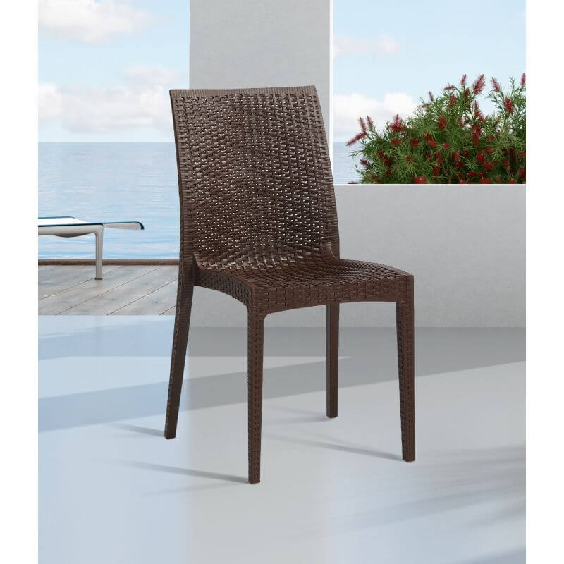 Chaise de jardin empilable CAGLIARI en PVC DCB GARDEN