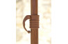 Parasol de jardin à franges MANILA diam. 200 cm en acier finition bois Marron EZPELETA