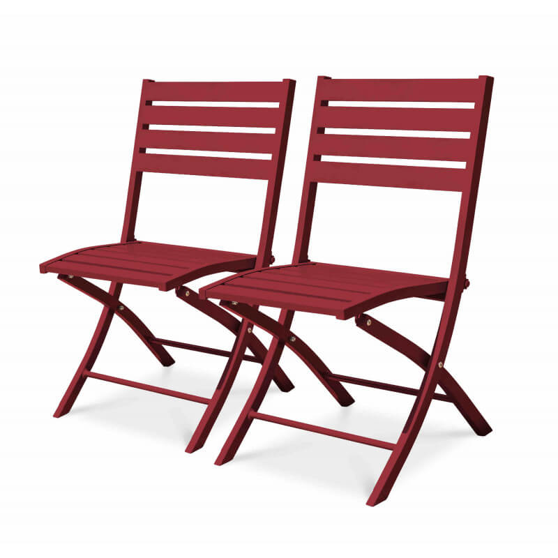Chaise salon de jardin pliante en aluminium MARIUS