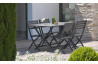 Table salon de jardin pliante pour 4 personnes en aluminium et rectangulaire MARIUS CITY GARDEN