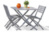 Table salon de jardin pliante pour 4 personnes en aluminium et rectangulaire MARIUS CITY GARDEN