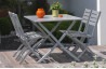 Table salon de jardin pliante pour 4 personnes en aluminium et rectangulaire MARIUS CITY GARDEN