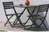 Table salon de jardin pliante et carrée en aluminium pour 2 personnes MARIUS CITY GARDEN