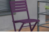 Chaise haute et pliante de salon de jardin en aluminium MARIUS CITY GARDEN
