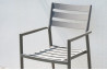 Fauteuil salon de jardin empilable en aluminium GABIN CITY GARDEN