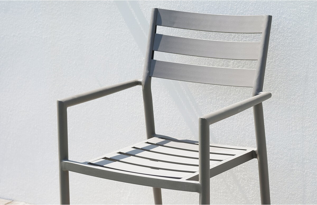 Fauteuil salon de jardin empilable en aluminium GABIN CITY GARDEN Fauteuil salon de jardin empilable en aluminium GABIN CITY GARDEN