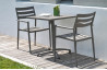 Table salon de jardin pliante et carrée en aluminium pour 2 personnes GABIN City Garden