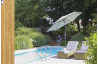 Parasol de jardin droit, inclinable et à manivelle 2m70 Marbella DCB Garden