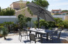 Parasol de jardin droit, inclinable et à manivelle 2m70 Marbella DCB Garden