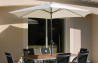 Parasol de jardin droit, inclinable et à manivelle 2m70 Marbella DCB Garden