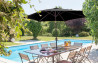 Parasol de jardin droit, inclinable et à manivelle 2m70 Marbella DCB Garden