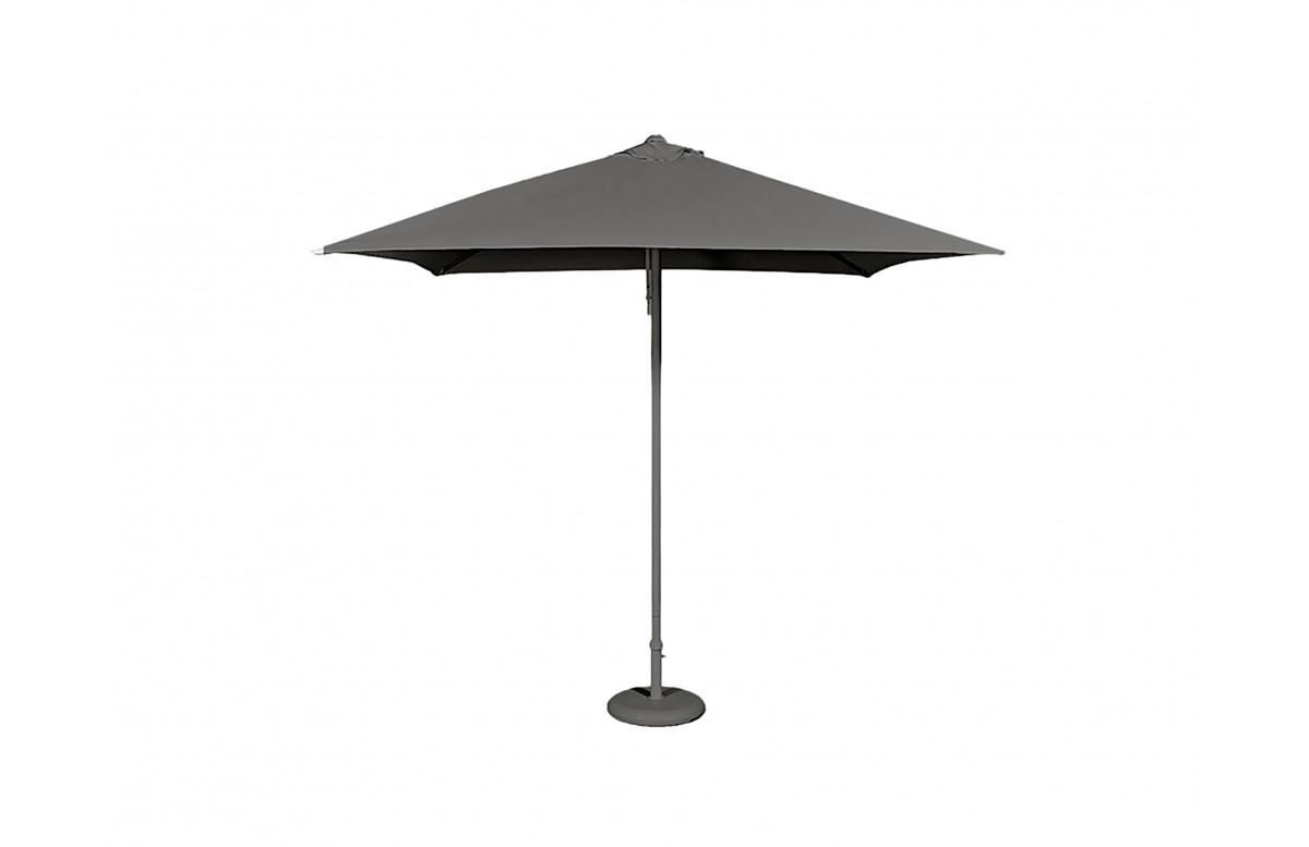 Parasol de jardin ouverture push-up EOLO 250x250 cm en aluminium laqué et toile OLEFIN® EZPELETA