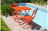 Ensemble table et chaises de jardin en aluminium 2 personnes Marius CITY GARDEN