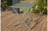 Table salon de jardin pliante et carrée en aluminium pour 2 personnes MARIUS CITY GARDEN