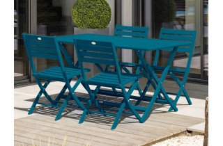 Ensemble table et chaises de jardin en aluminium 4 personnes Marius CITY GARDEN