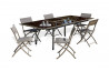 Ensemble table et chaises de jardin en aluminium 6 personnes - rallonge papillon DCB Garden