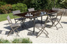 Ensemble table et chaises de jardin en aluminium 6 personnes - rallonge papillon DCB Garden