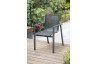 Ensemble table et chaises de jardin plateau céramique et aluminium Anthracite Helsinki 6 personnes DCB GARDEN