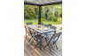 Ensemble table et chaises de jardin 6 personnes en aluminium anthracite DCB Garden MIAMI-Marius