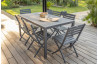 Ensemble table et chaises de jardin 6 personnes en aluminium anthracite DCB Garden MIAMI-Marius