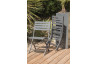 Ensemble table et chaises de jardin 6 personnes en aluminium anthracite DCB Garden MIAMI-Marius