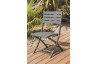 Ensemble table et chaises de jardin 6 personnes en aluminium anthracite DCB Garden MIAMI-Marius