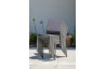 Ensemble table et chaises de jardin extensible en aluminium STOCKHOLM Anthracite 6 personnes DCB GARDEN