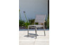 Ensemble table et chaises de jardin extensible en aluminium STOCKHOLM Anthracite 6 personnes DCB GARDEN