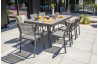 Ensemble table et chaises de jardin extensible en céramique STOCKHOLM Anthracite 8 personnes DCB GARDEN