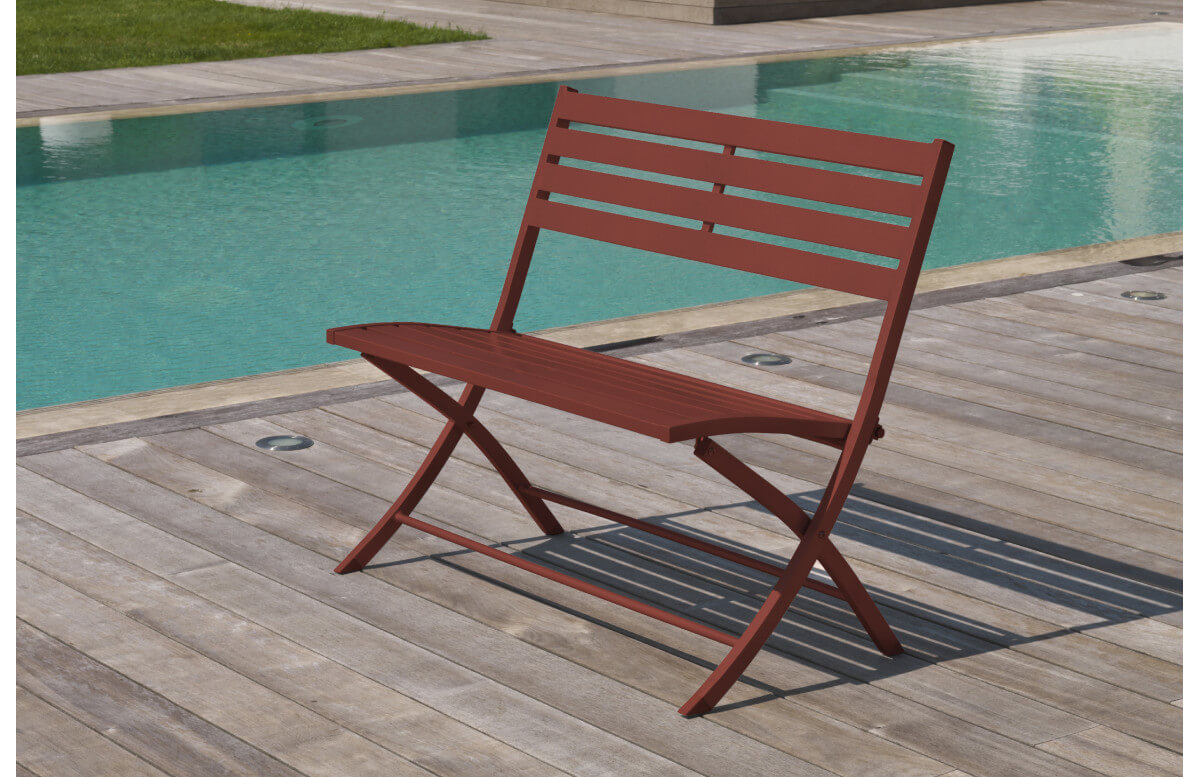 Banc de jardin en aluminium pliable MARIUS CITY GARDEN