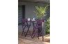 Ensemble haut table et chaises de jardin en aluminium 2 personnes Marius CITY GARDEN