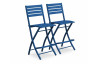 Ensemble haut table et chaises de jardin en aluminium 2 personnes Marius CITY GARDEN